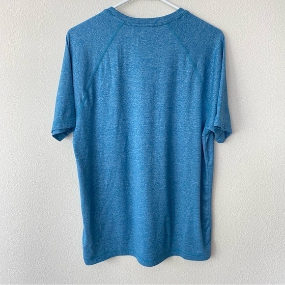 Rhone | Men's Heathered Blue Short Sleeve Workout Shirt Size Medium - Picture 2 of 6